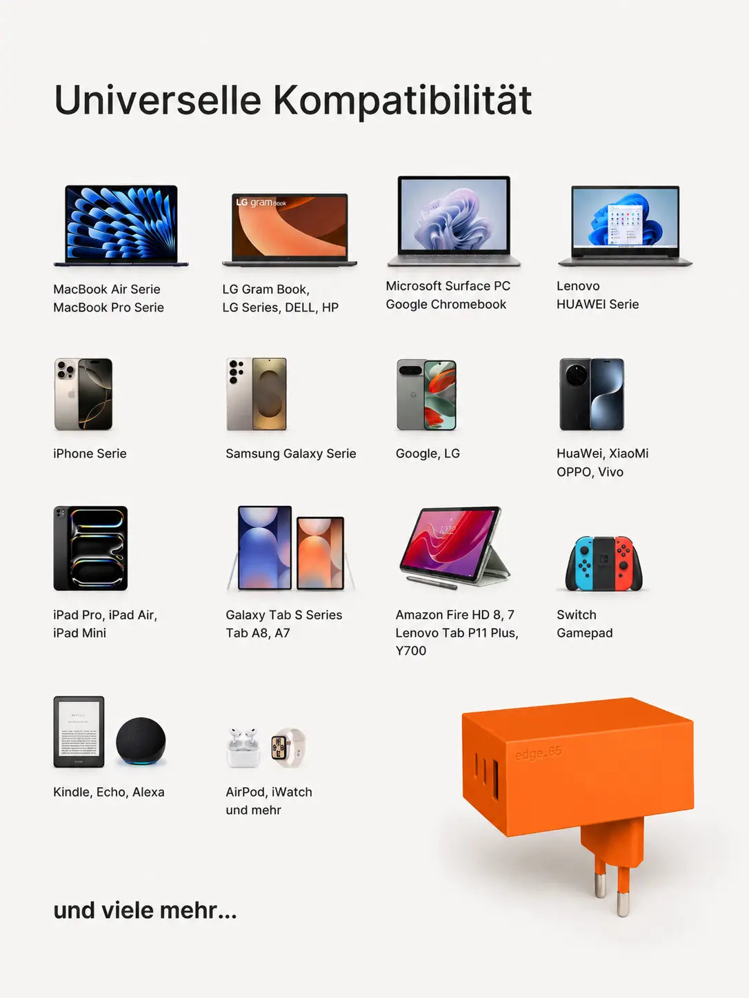 edge.65 (65 Watt) USB Ladegerät. Farbe: Autumn