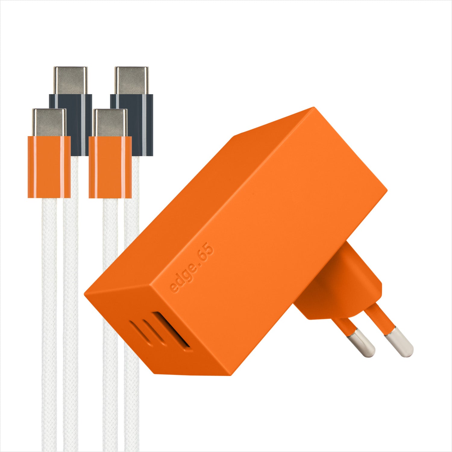 USB-C Ladegerät 65W + 2x USB-C Kabel (Autumn+Midnight)
