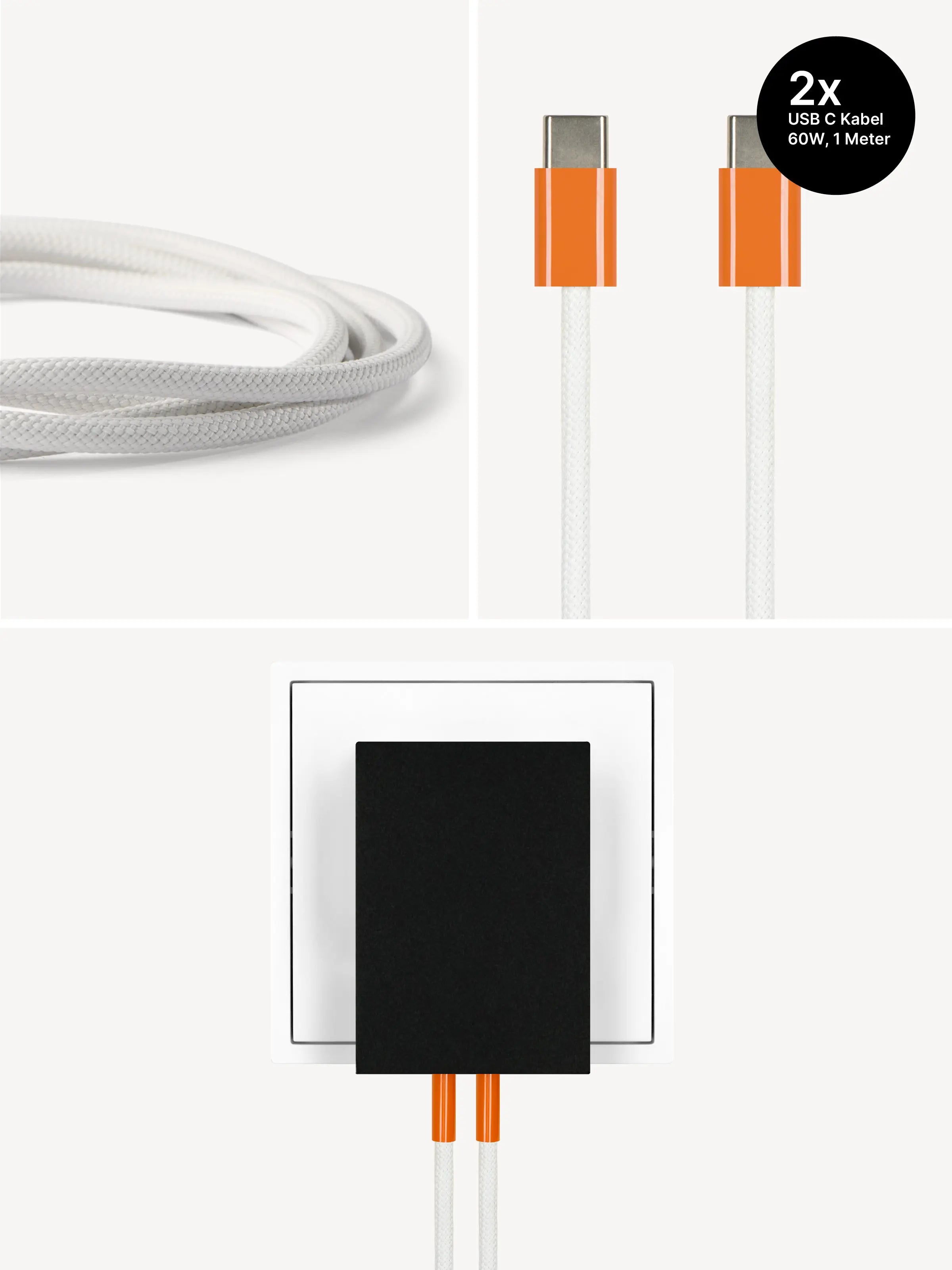 USB-C Ladegerät 65W + 2x USB-C Kabel (Autumn)
