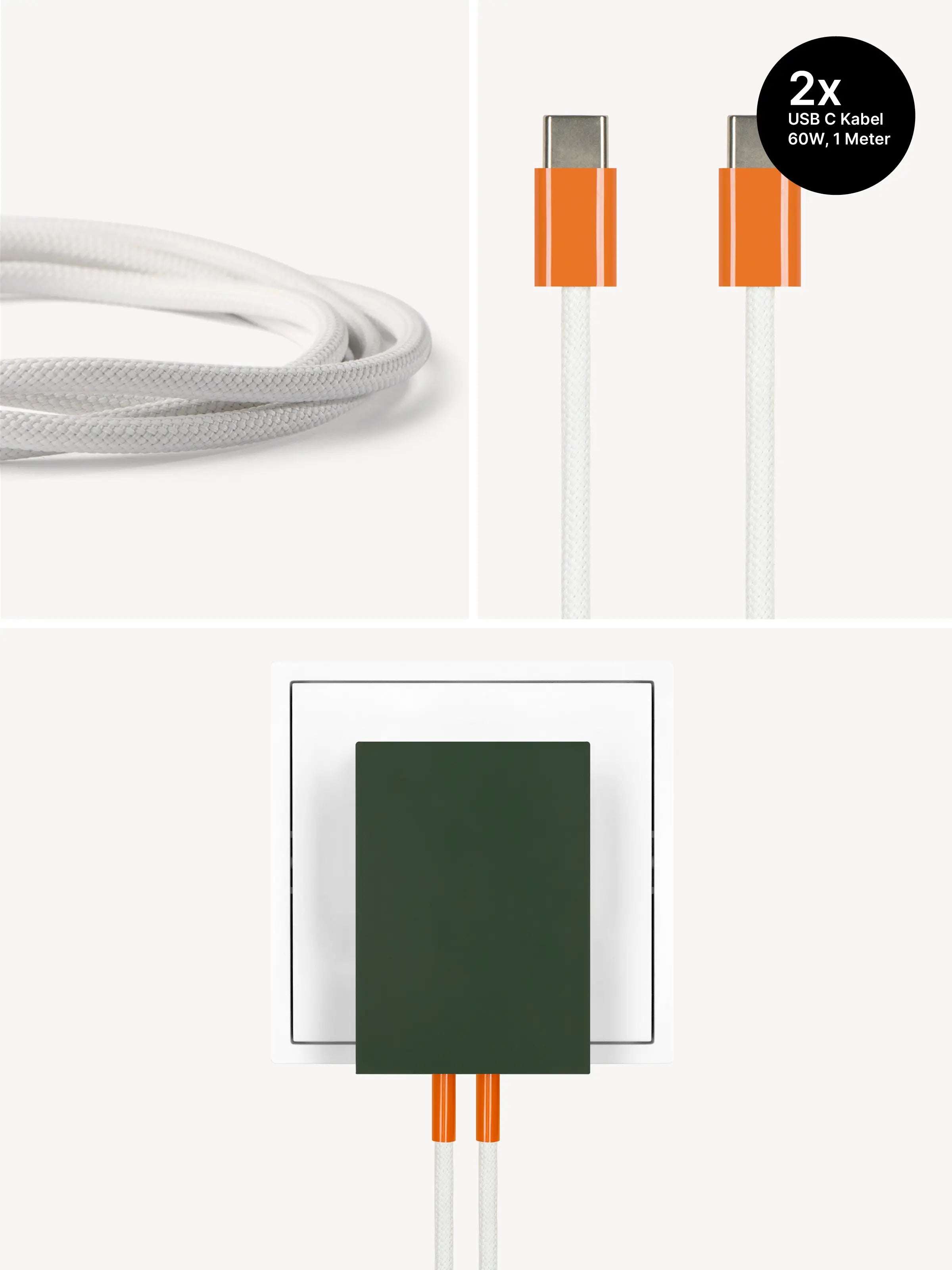 USB-C Ladegerät 65W + 2x USB-C Kabel (Autumn)