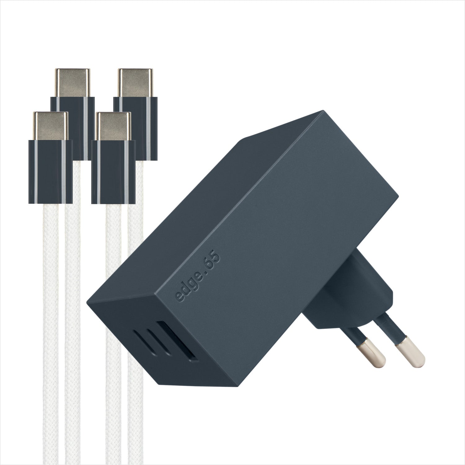 USB-C Ladegerät 65W + 2x USB-C Kabel (Midnight)