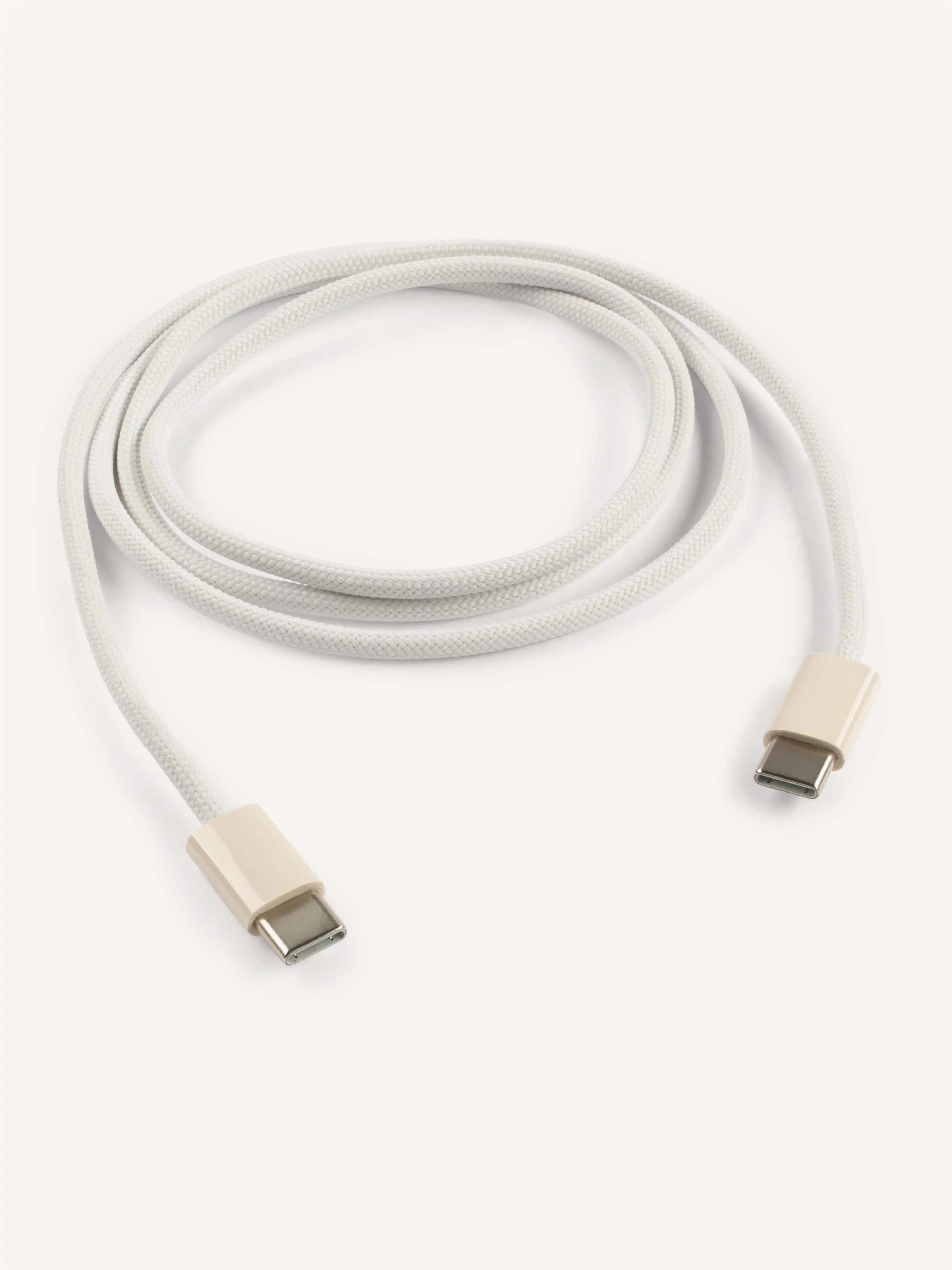 USB-C Kabel 60W gewebt | Farbe: Dune | Länge: 1m
