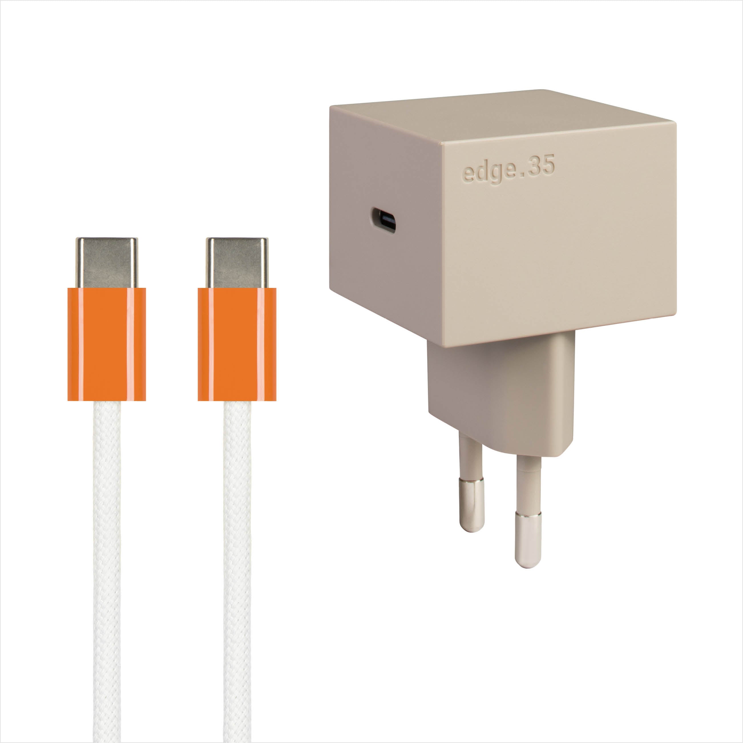 USB-C Ladegerät 35W (Sand) + USB-C Kabel (Autumn)