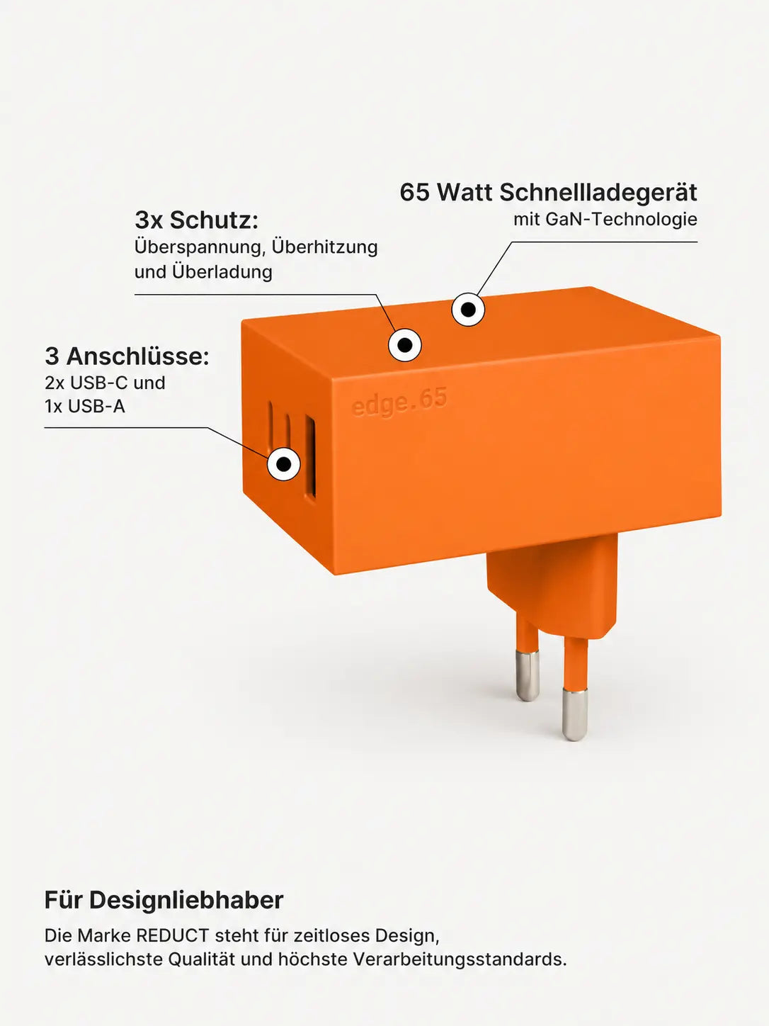 edge.65 (65 Watt) USB Ladegerät. Farbe: Autumn